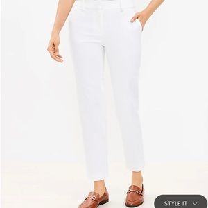 Loft riviera slim white pants size 14
